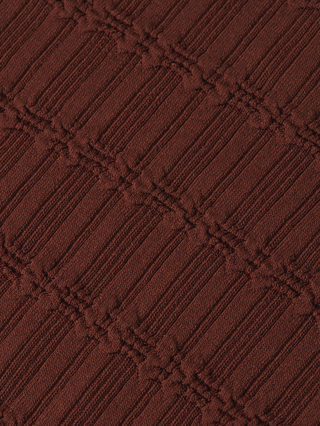 Ripple Stitch Polo-Neck Pullover