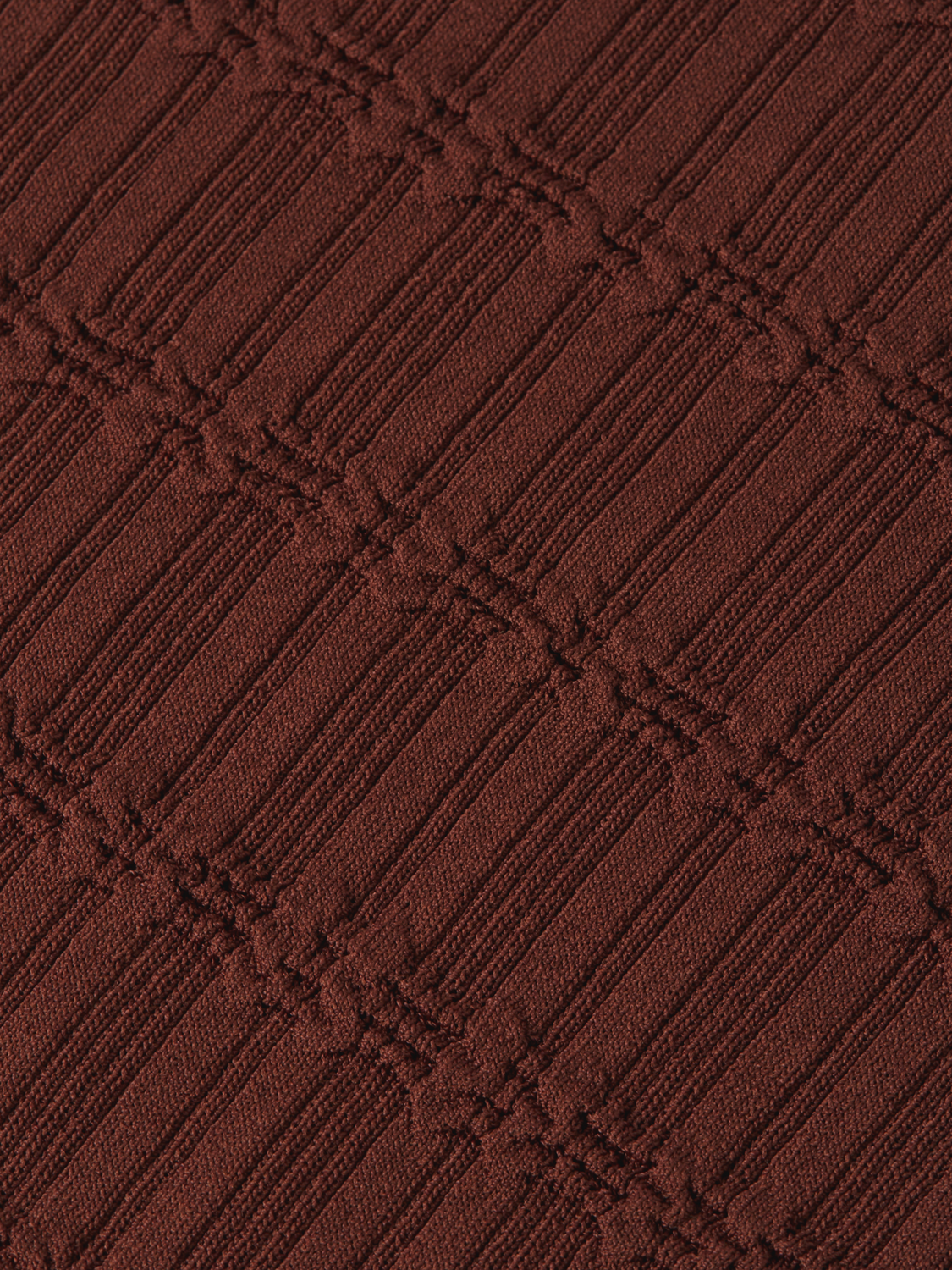 Ripple Stitch Polo-Neck Pullover