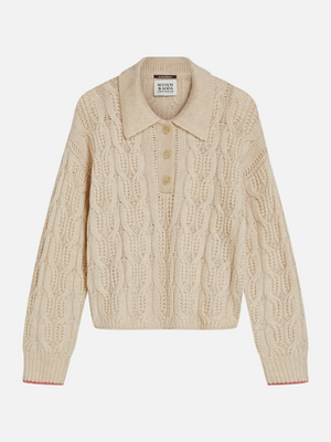 Cable Stitch Boxy-Fit Pullover