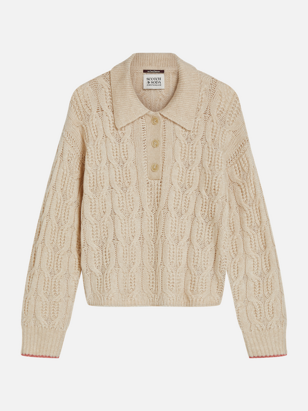 Cable Stitch Boxy-Fit Pullover