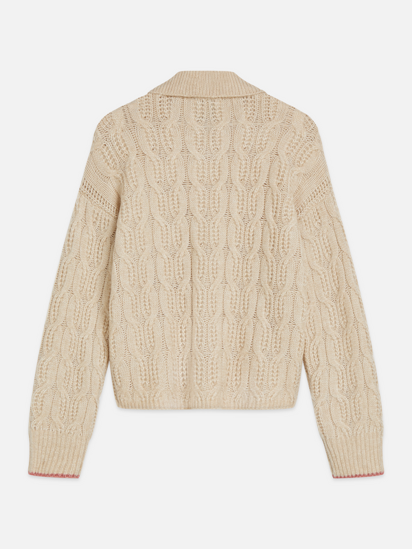 Cable Stitch Boxy-Fit Pullover