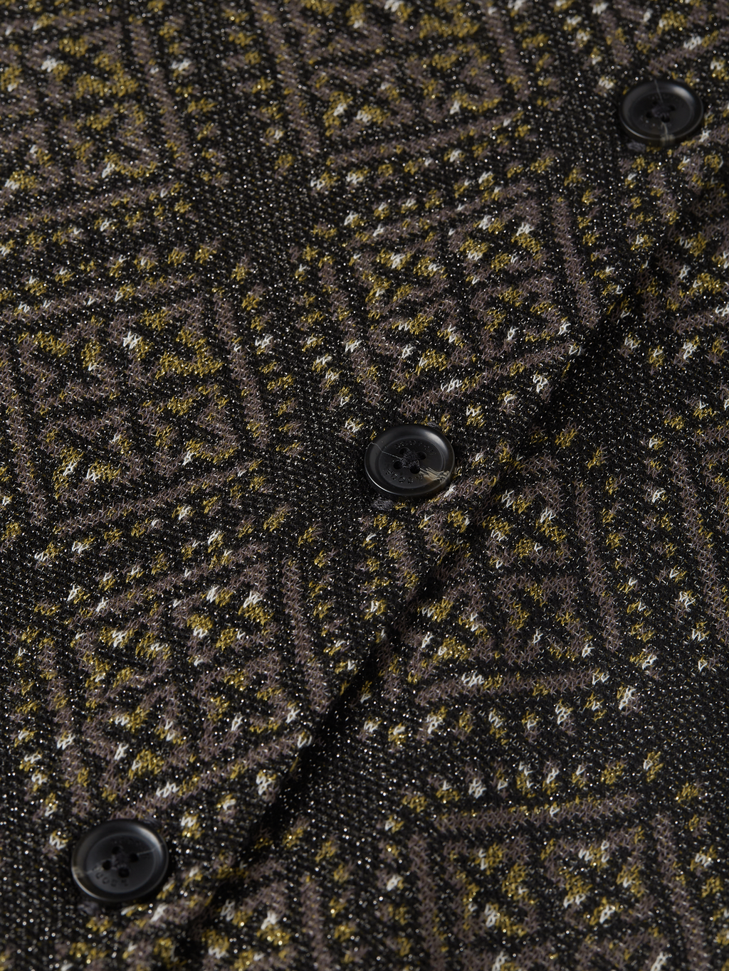 Jacquard Knit Belted Jacket