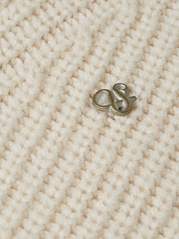 Half-Zip Cotton-Wool Blend Relaxed Pullover
