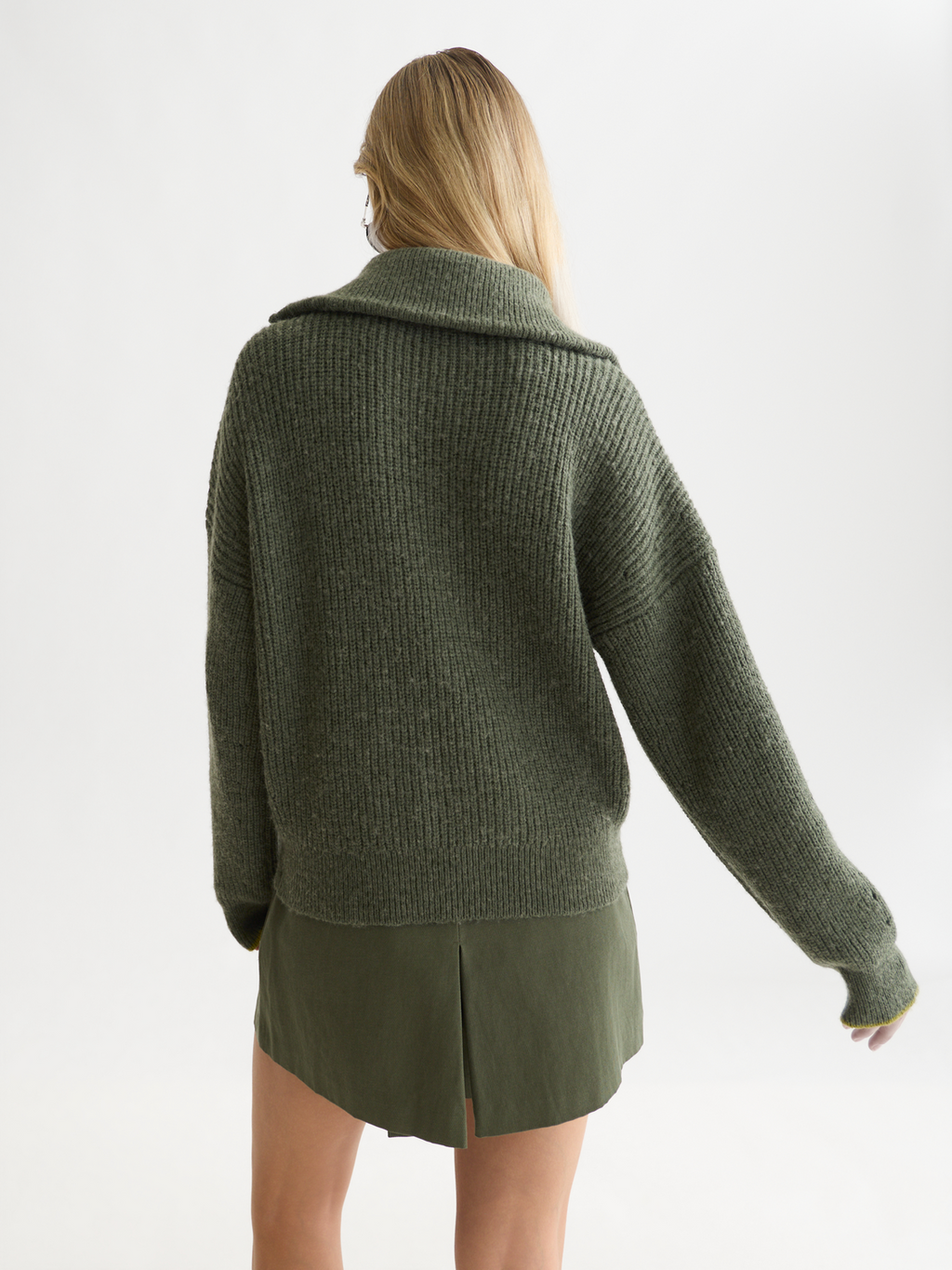 Chandail mi-zippé coupe décontractée