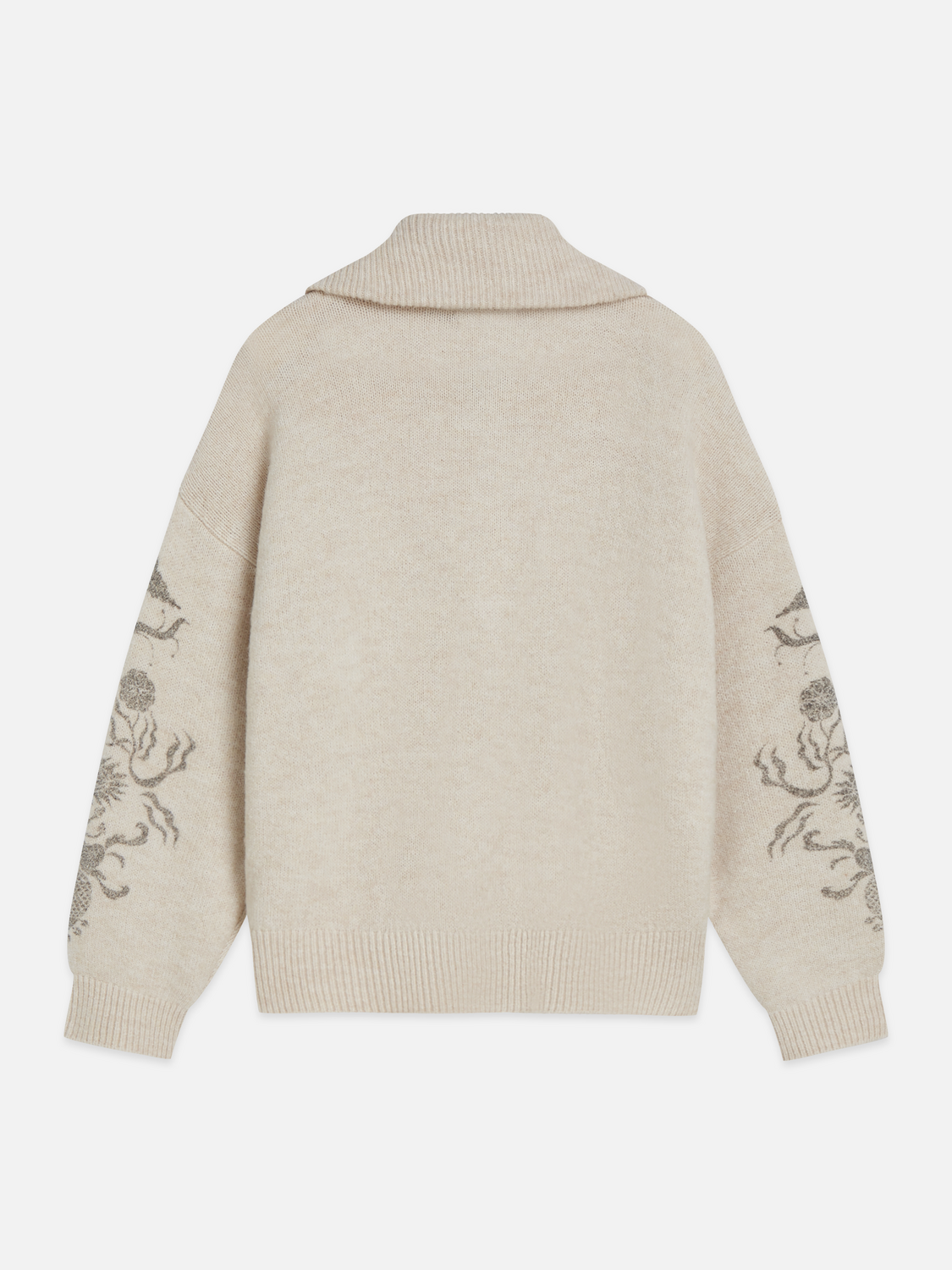 Cardigan oversize zippé imprimé