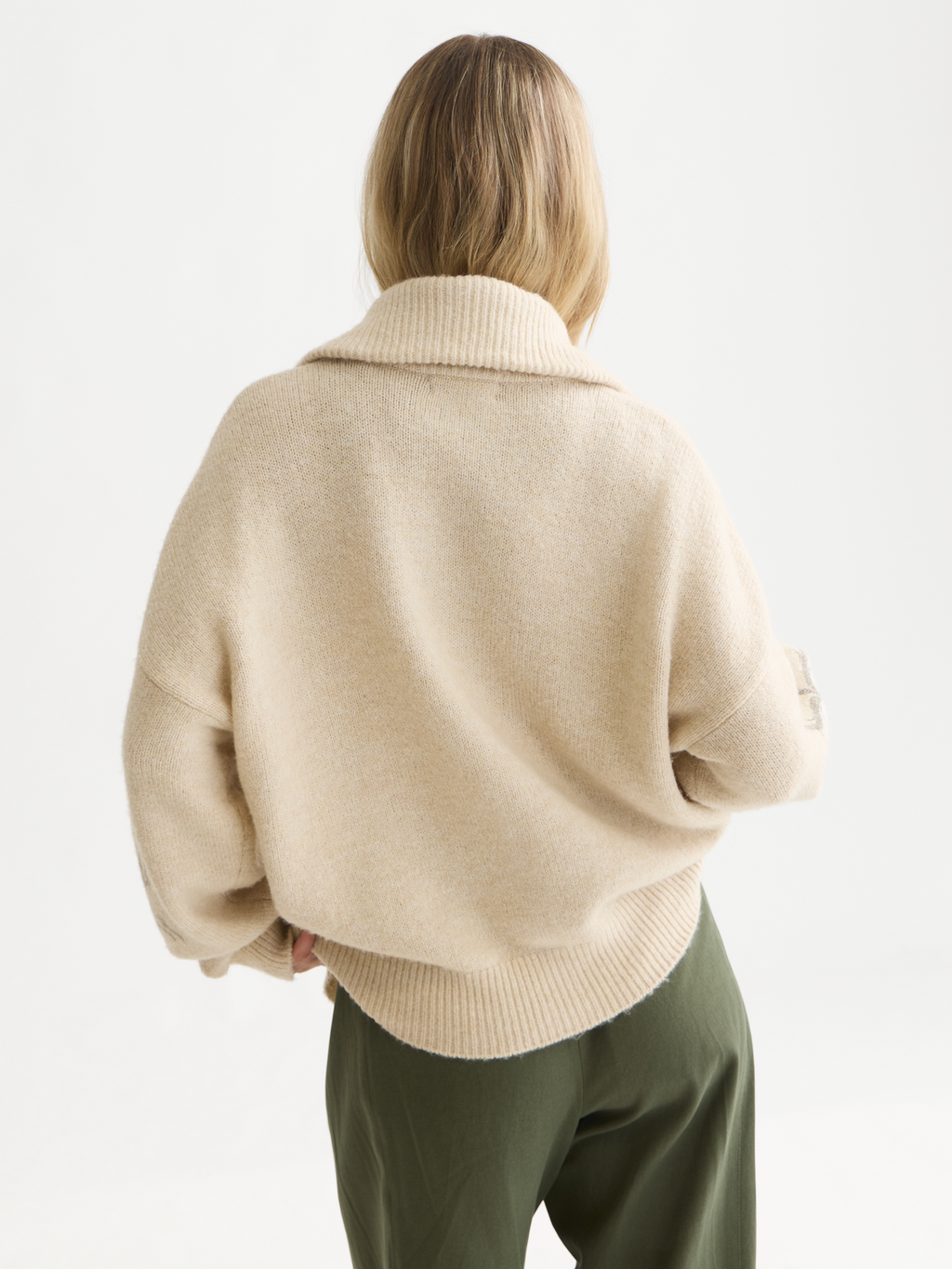 Cardigan oversize zippé imprimé