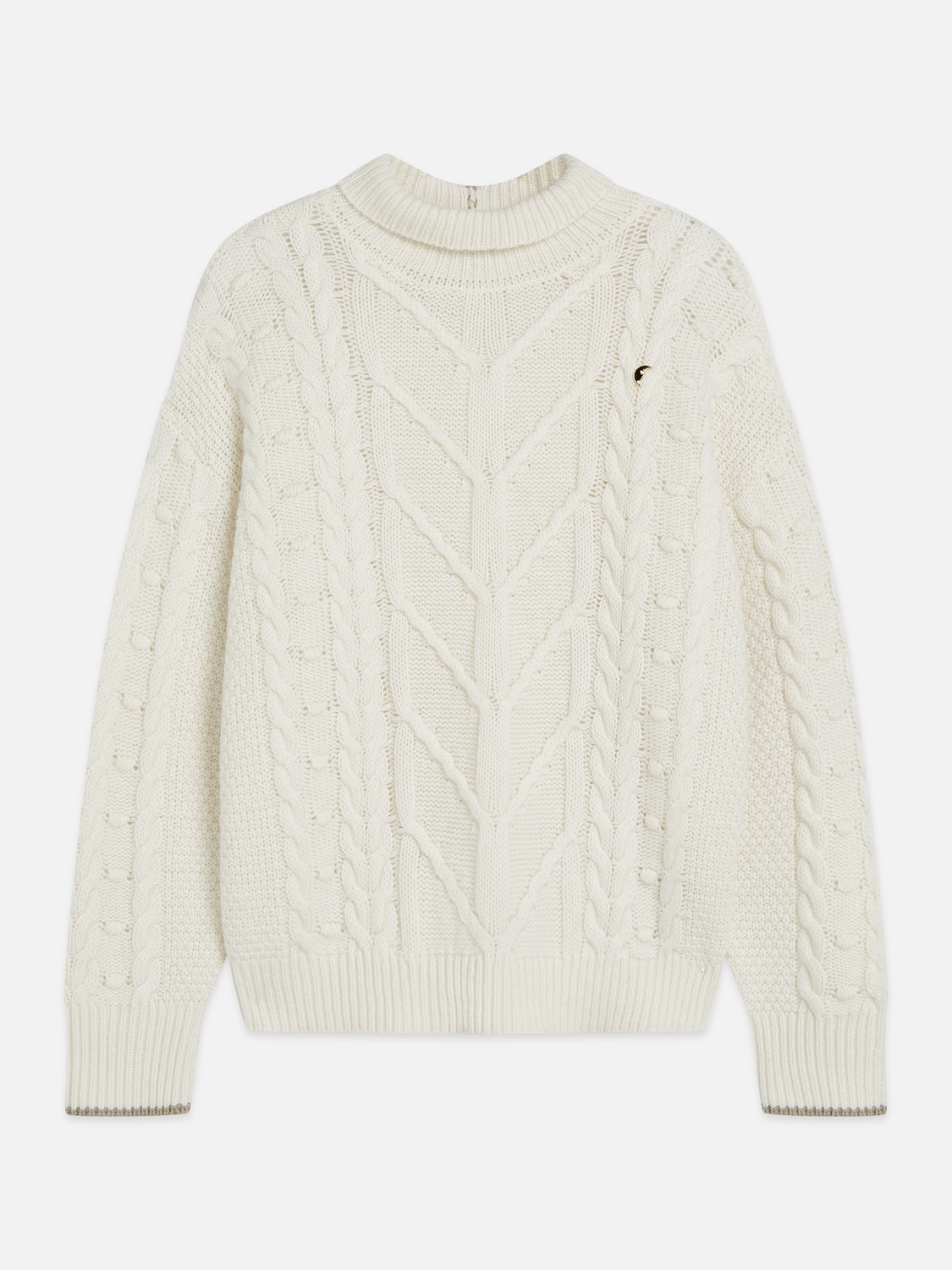 Oversized Cable-Stitch Wool Alpaca Pullover