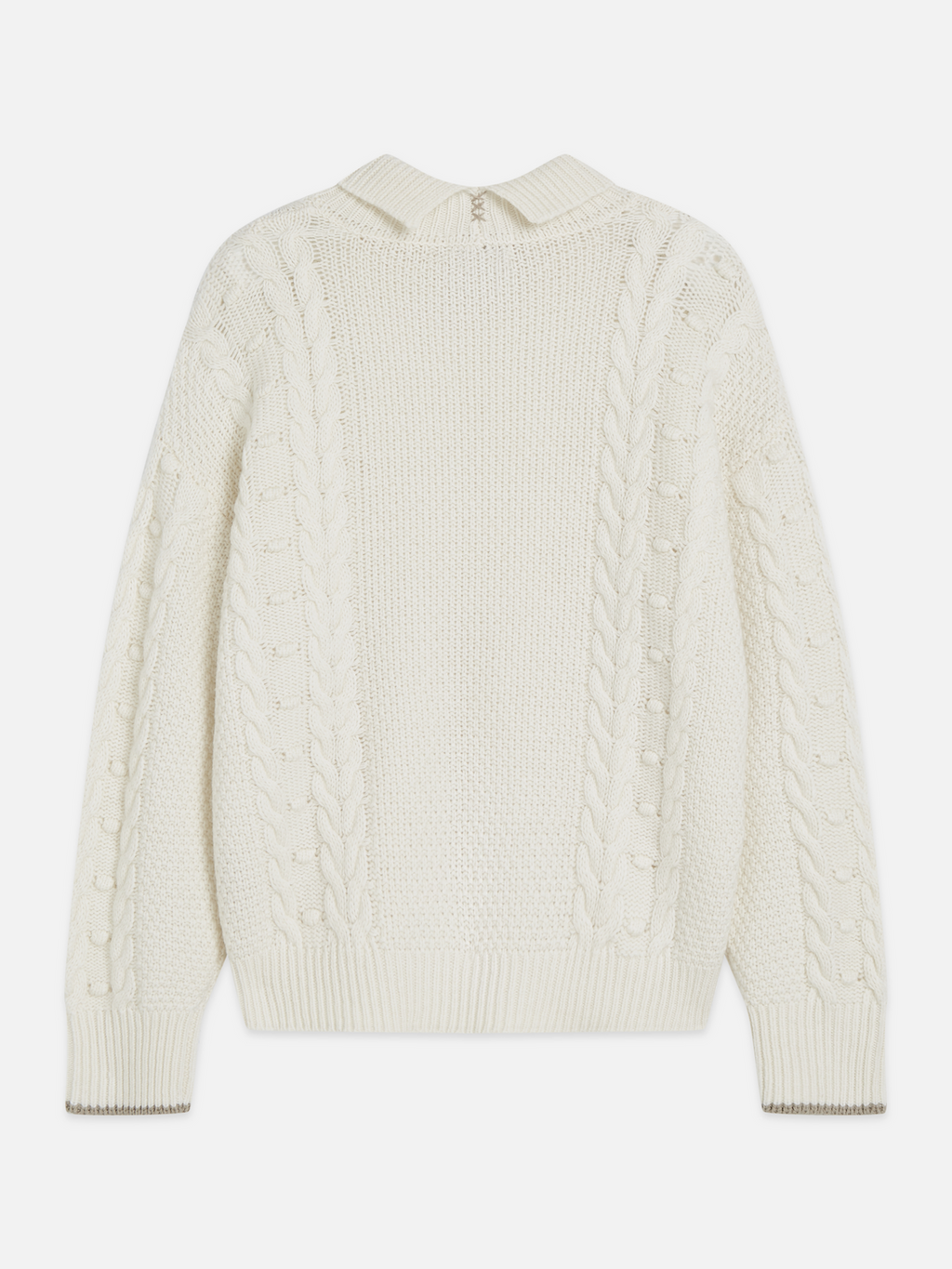 Oversized Cable-Stitch Wool Alpaca Pullover