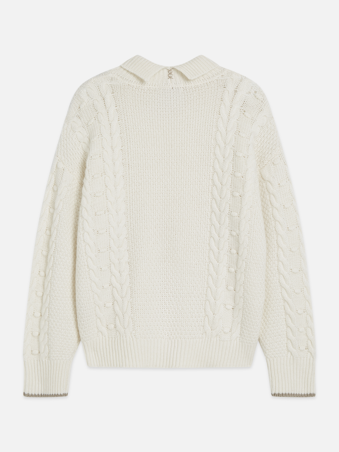 Oversized Cable-Stitch Wool Alpaca Pullover