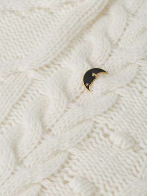 Oversized Cable-Stitch Wool Alpaca Pullover