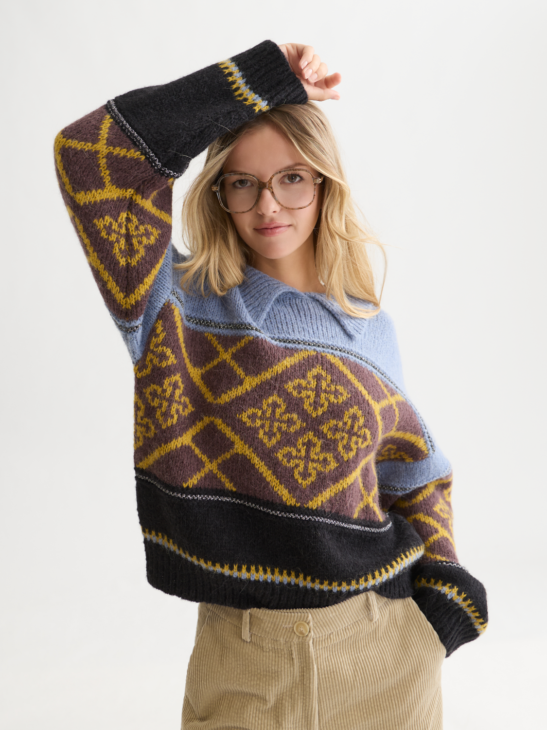 Boxy Fair Isle Wool Alpaca Pullover