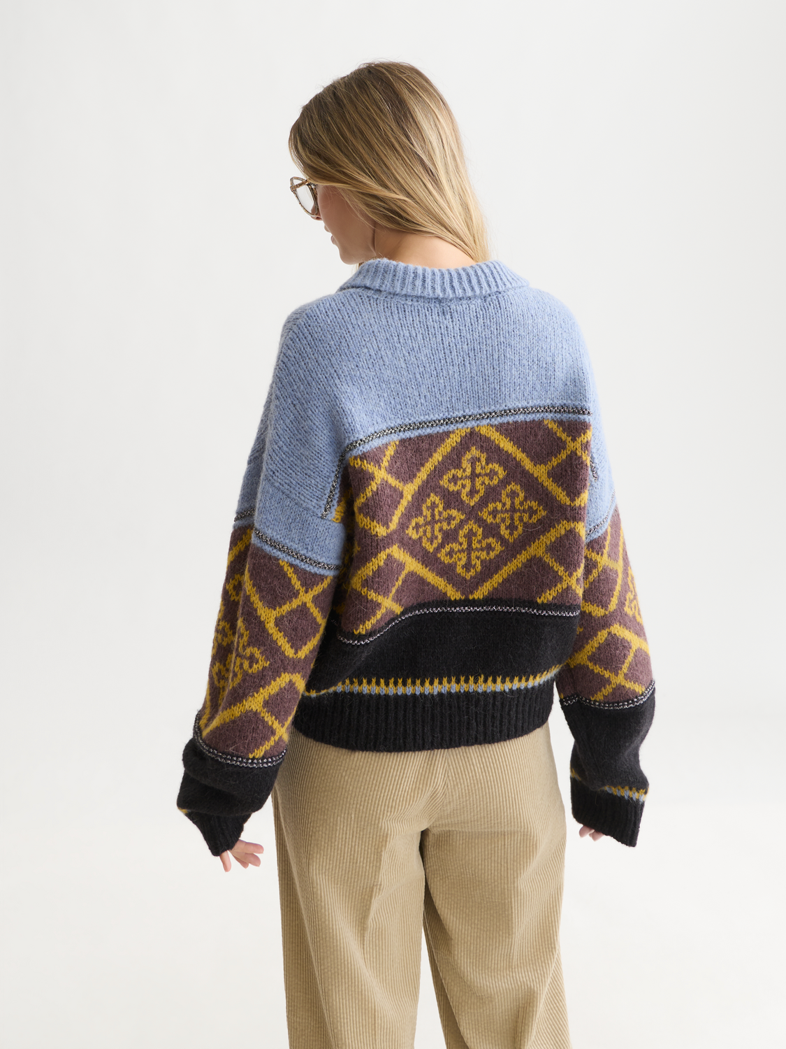 Boxy Fair Isle Wool Alpaca Pullover