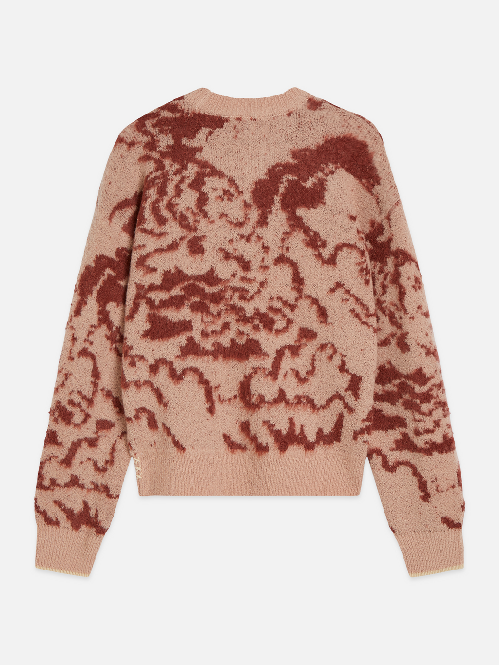 Fuzzy Jacquard Relaxed-Fit Pullover