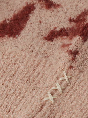 Fuzzy Jacquard Relaxed-Fit Pullover