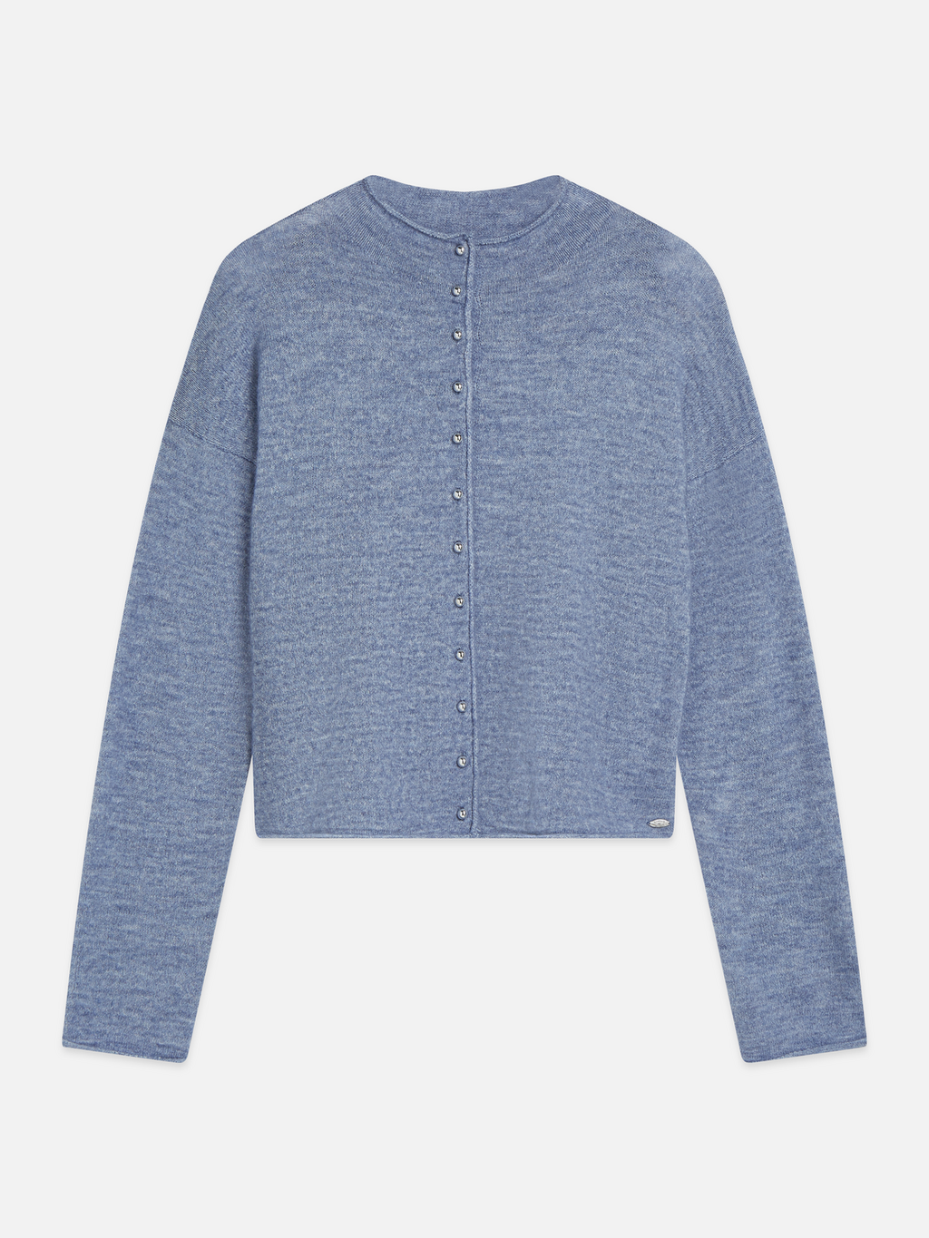 Fuzzy Wool-Alpaca Blend Relaxed Cardigan