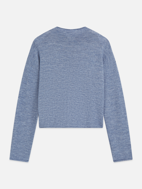 Fuzzy Wool-Alpaca Blend Relaxed Cardigan