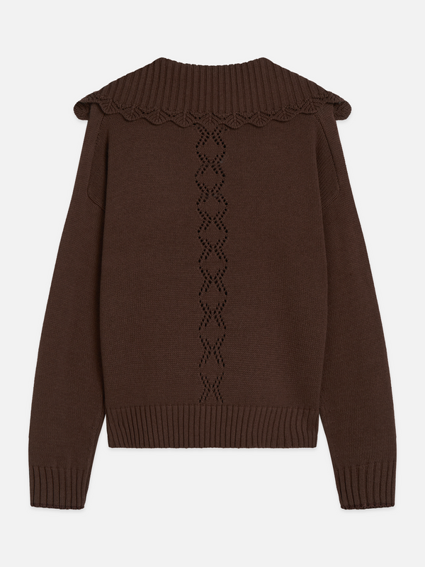 Button Detail Boxy-Fit Pullover