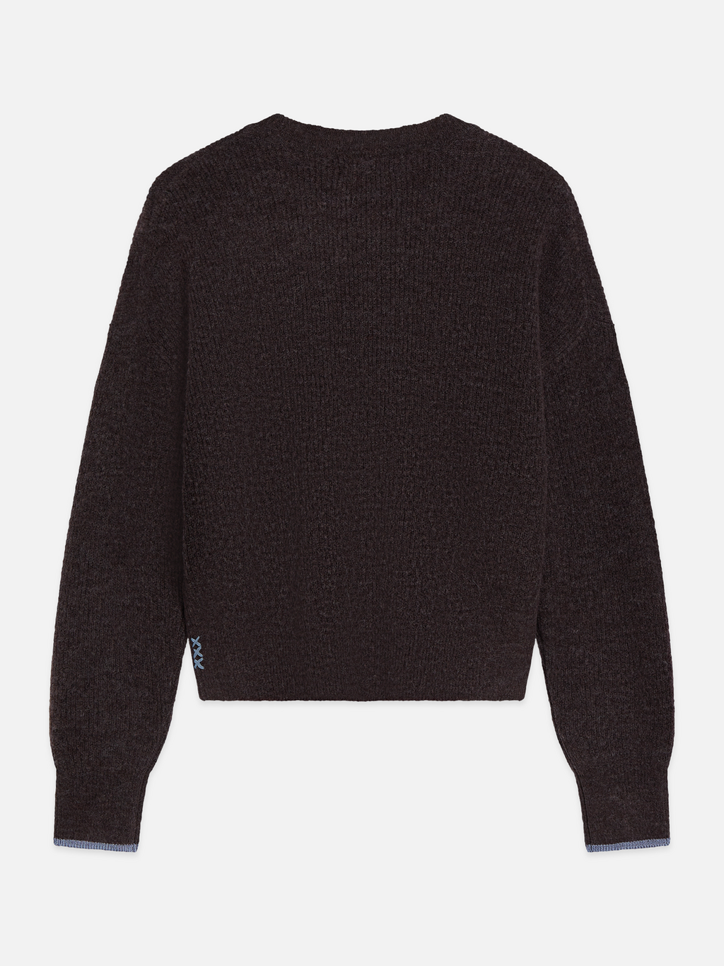 Fuzzy Wool-Alpaca Blend Relaxed Pullover