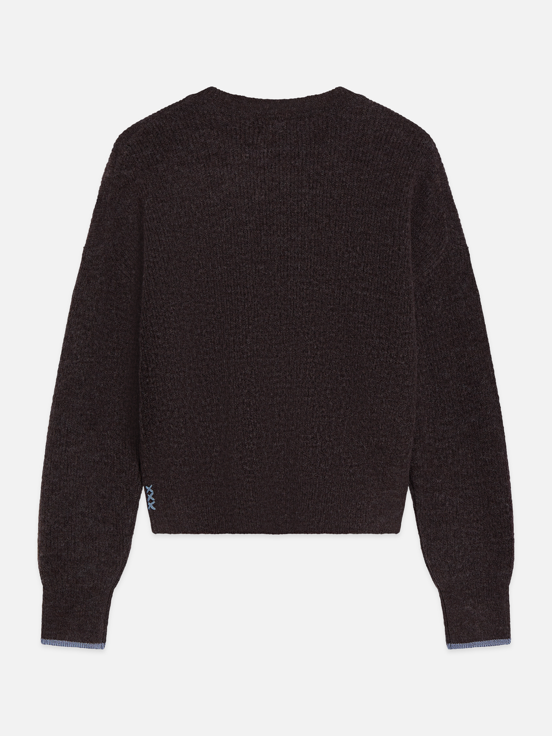 Fuzzy Wool-Alpaca Blend Relaxed Pullover
