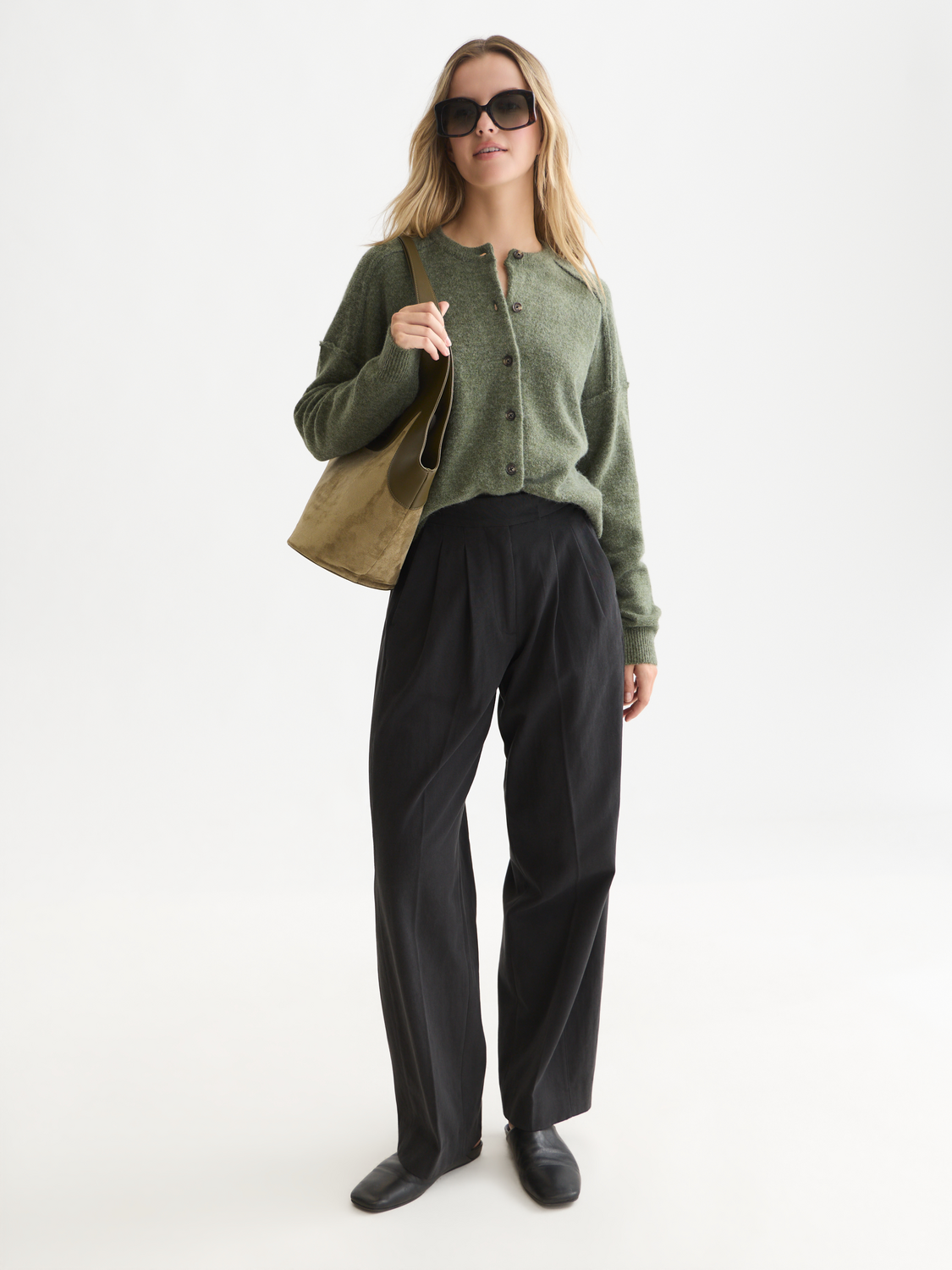 Fuzzy Relaxed-Fit Cardigan