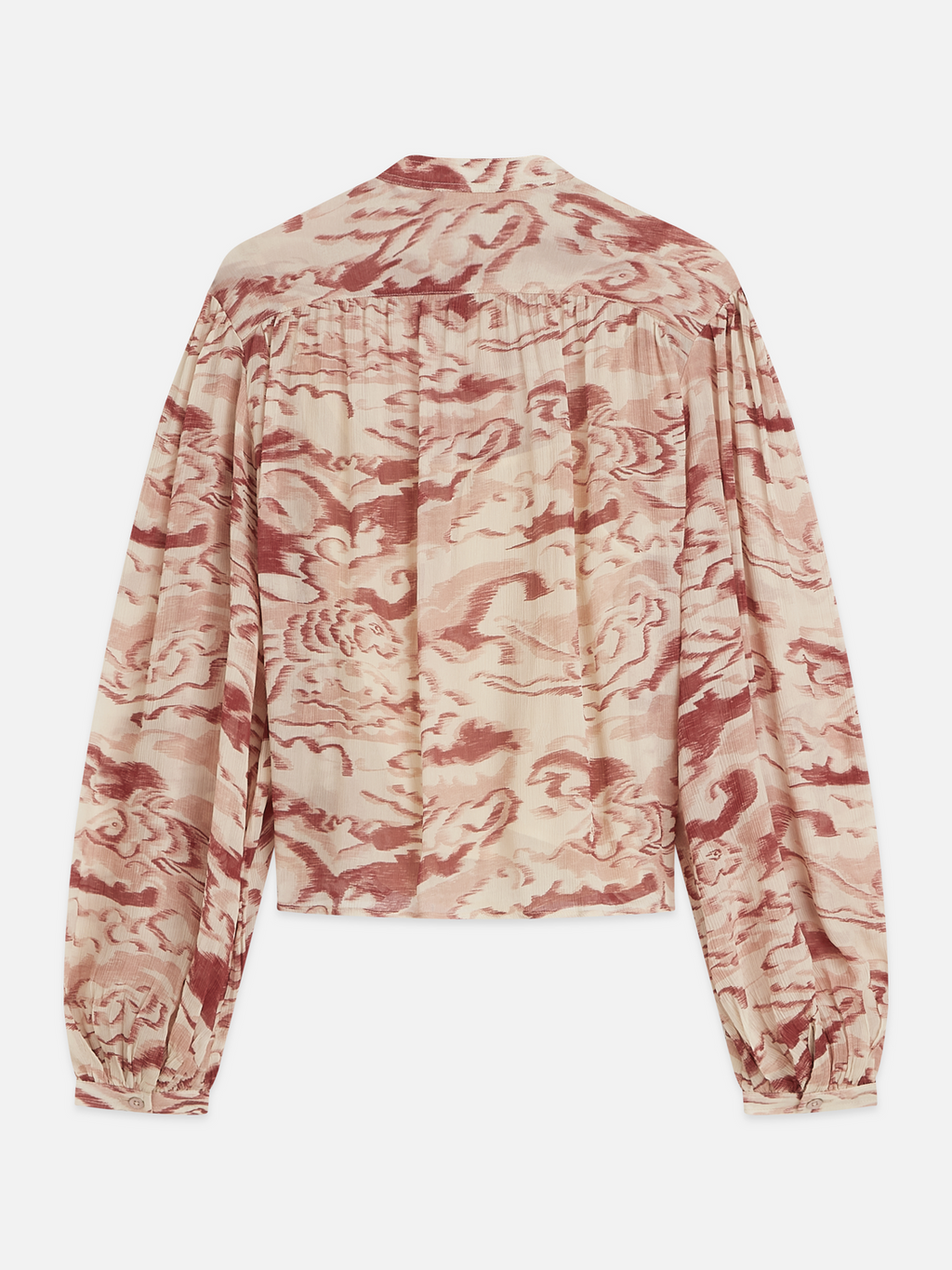 Printed Gathered Blouse
