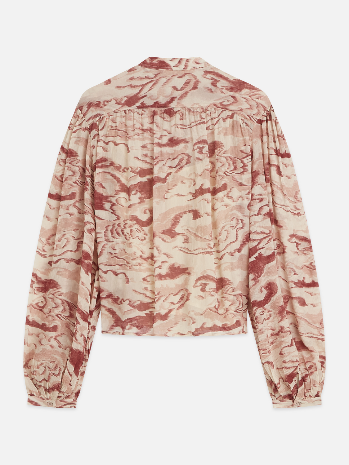 Printed Gathered Blouse