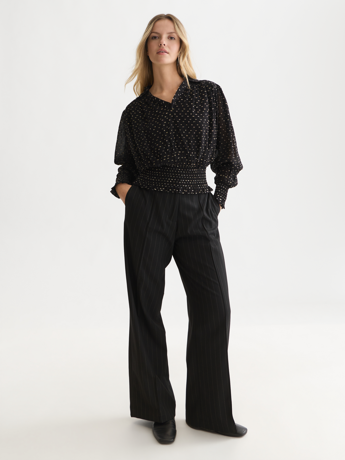 Fil Coupé Smocked Top