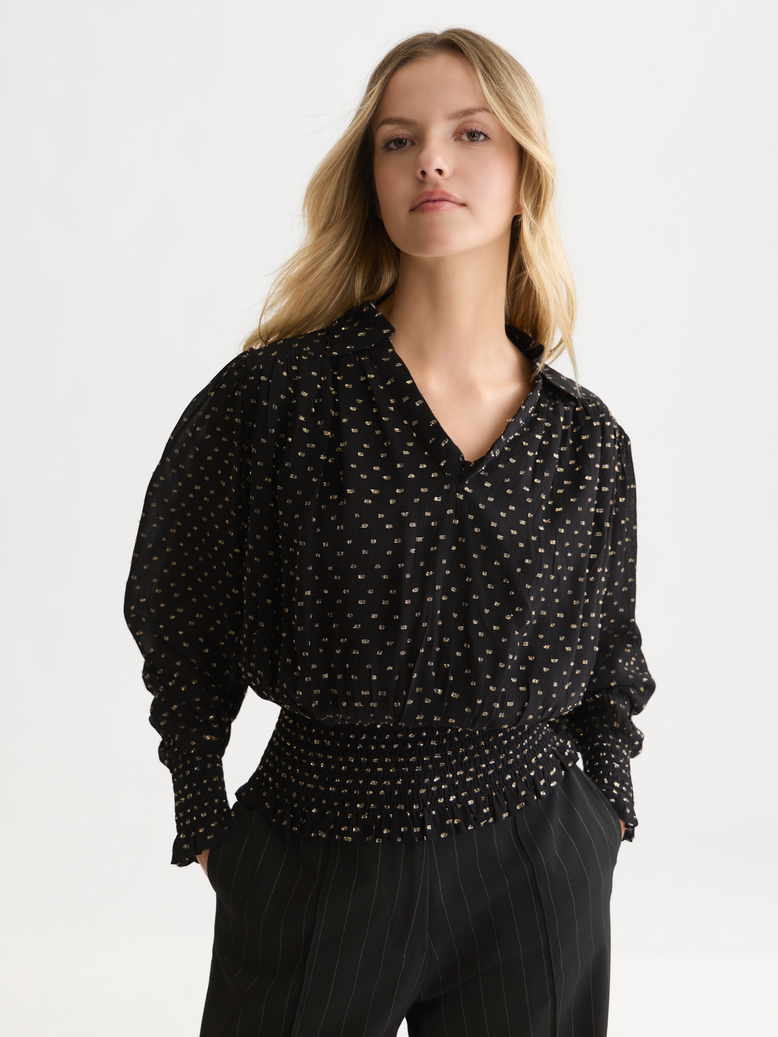 Fil Coupé Smocked Top