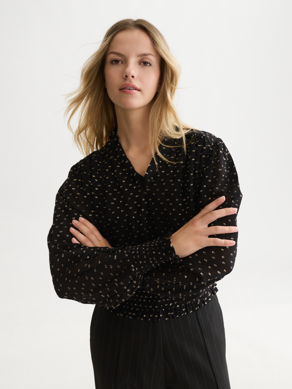 Fil Coupé Smocked Top