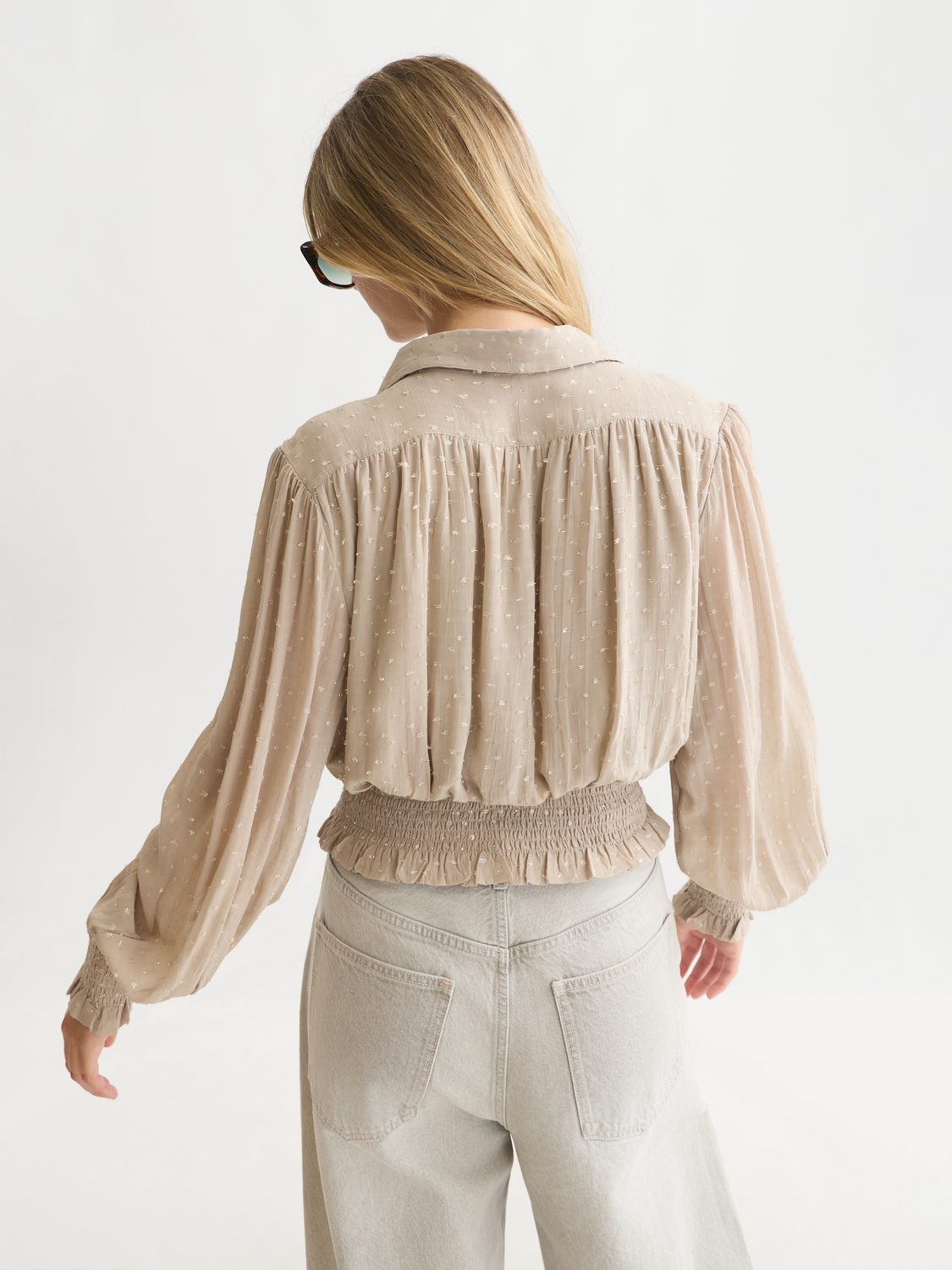 Fil Coupé Smocked Top