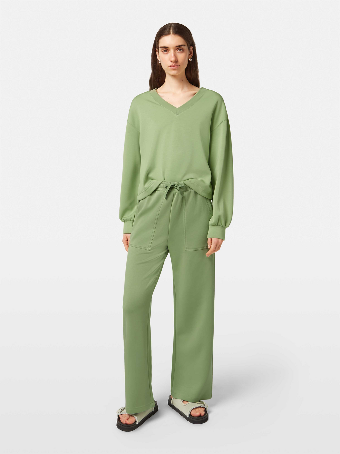 V-Neck Modal Sweatshirt