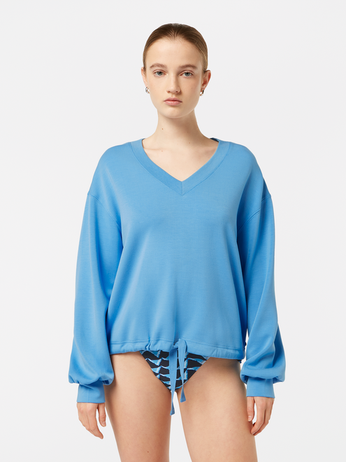 V-Neck Modal Sweatshirt