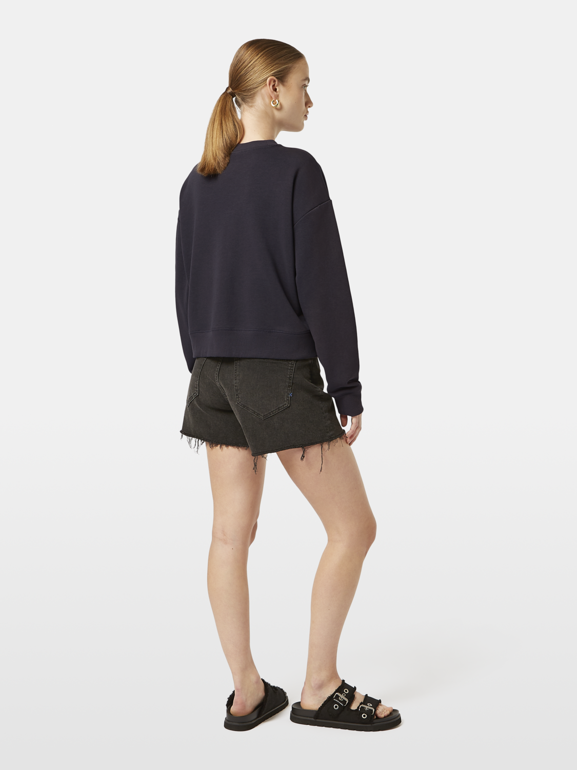 Sweat-shirt ample à strass