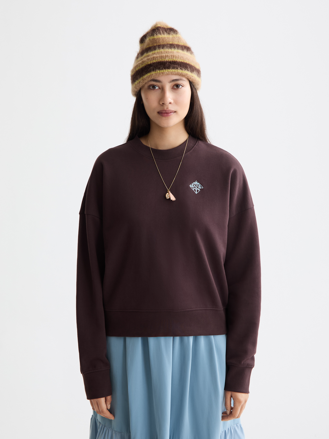 Embroidered Logo Relaxed Fit Sweatshirt