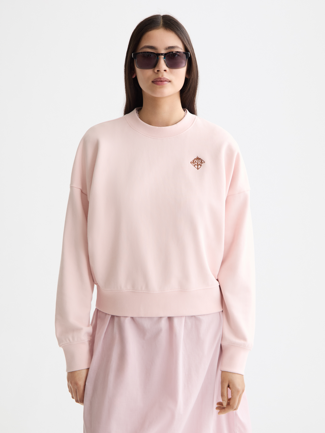 Embroidered Logo Relaxed Fit Sweatshirt
