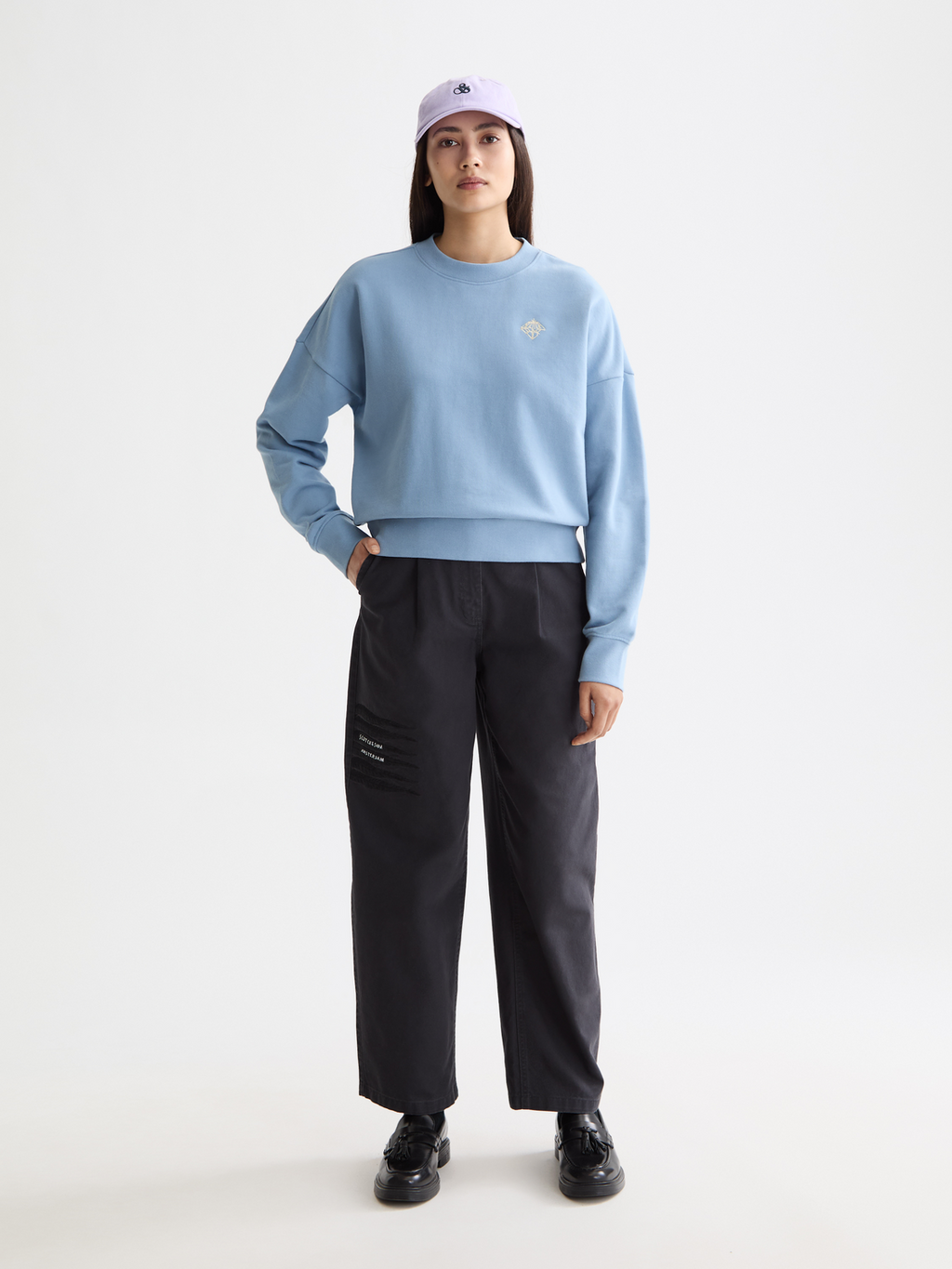 Embroidered Logo Relaxed Fit Sweatshirt