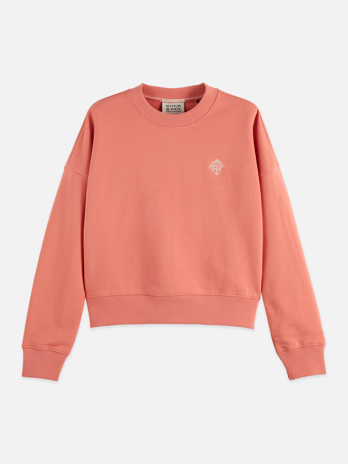 Sweat-shirt coupe décontractée avec logo brodé