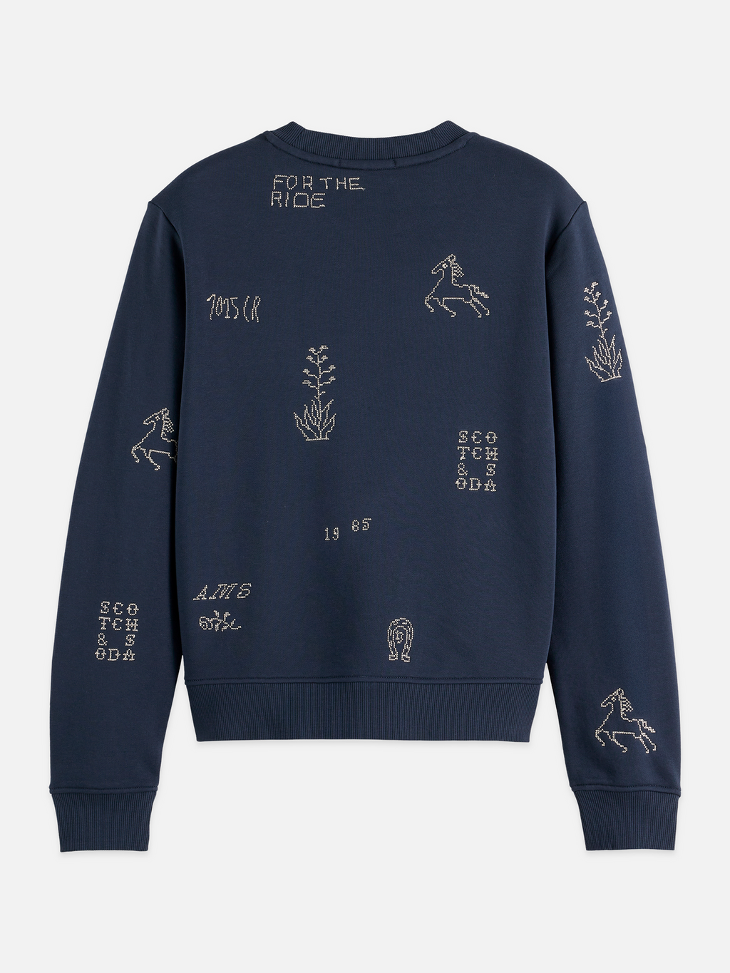 Besticktes Regular-Fit-Sweatshirt