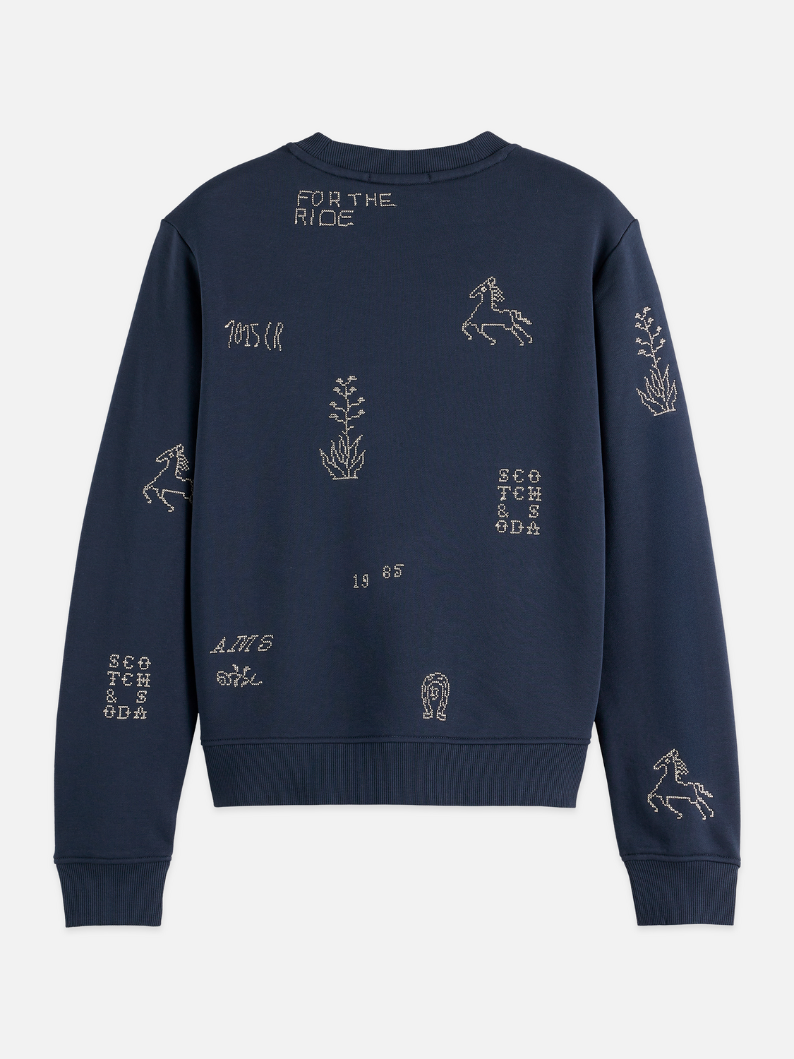 Besticktes Regular-Fit-Sweatshirt