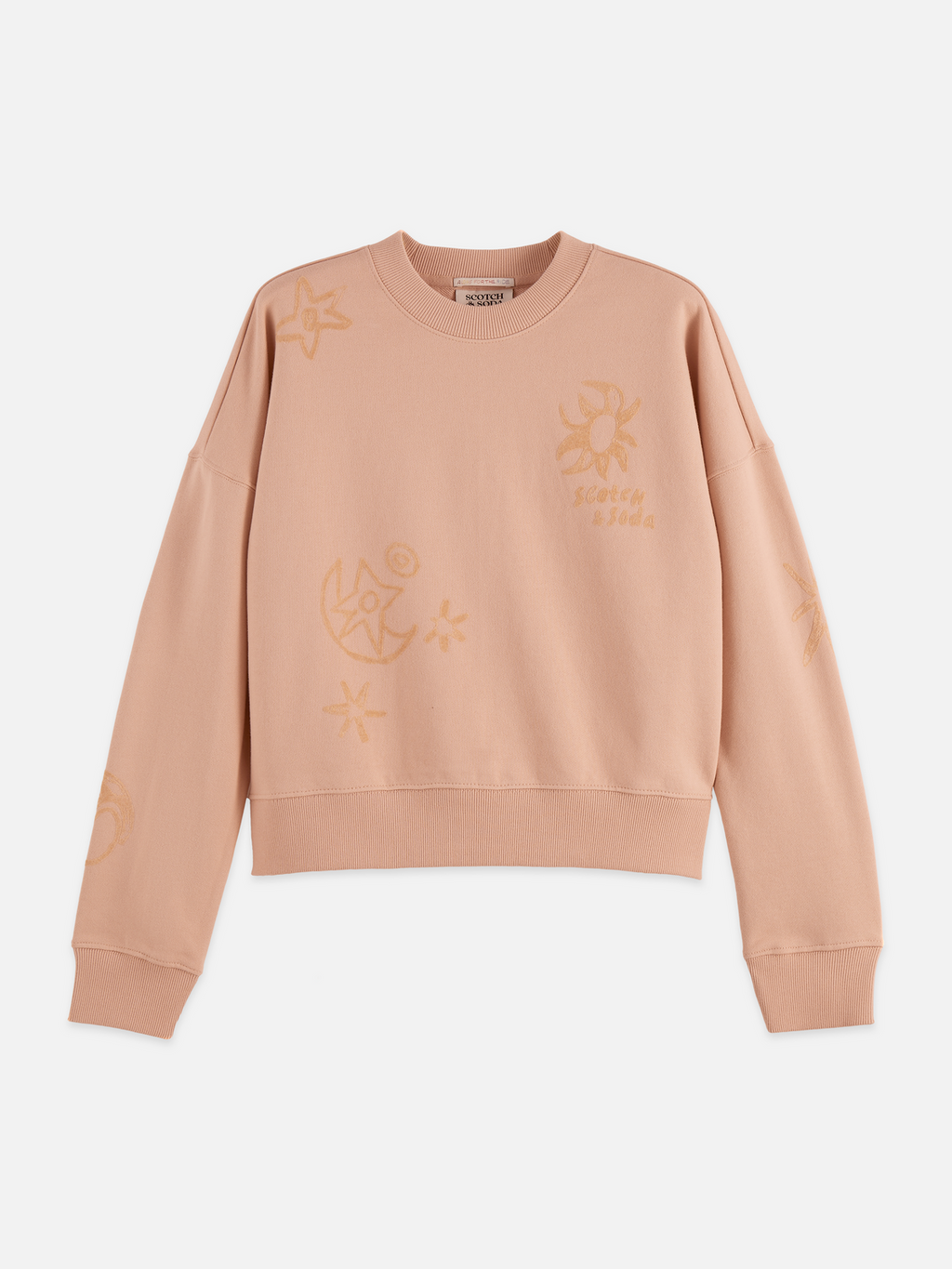 Sweat-shirt coupe décontractée avec imprimé floqué