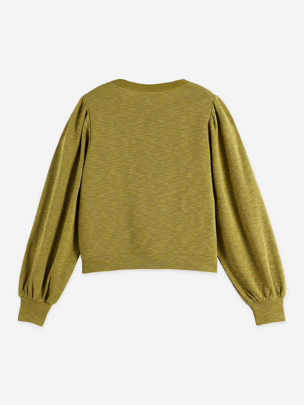 Sweat-shirt à encolure ouverte avec patte de boutonnage tissée sur le devant