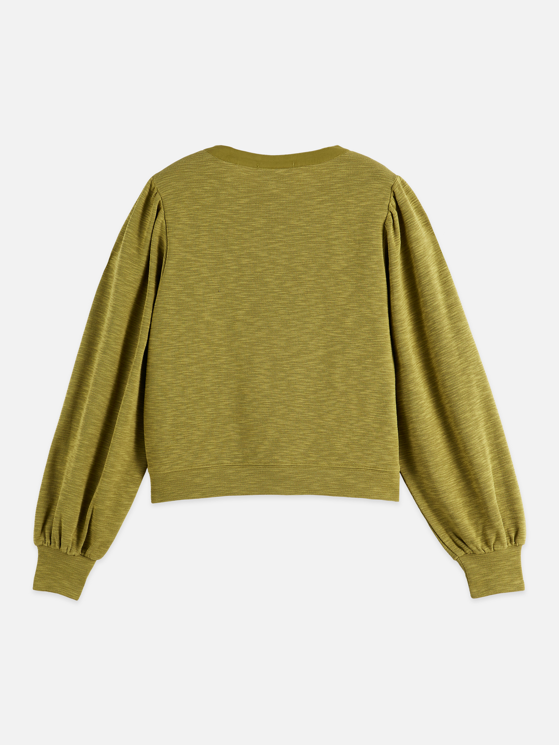 Sweat-shirt à encolure ouverte avec patte de boutonnage tissée sur le devant