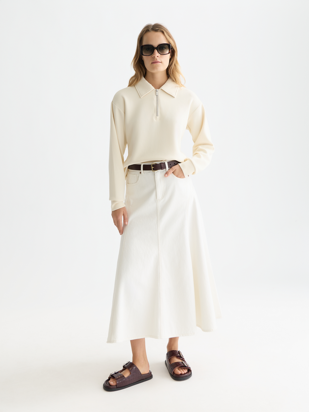 Zip Through Tencel Sweatshirt