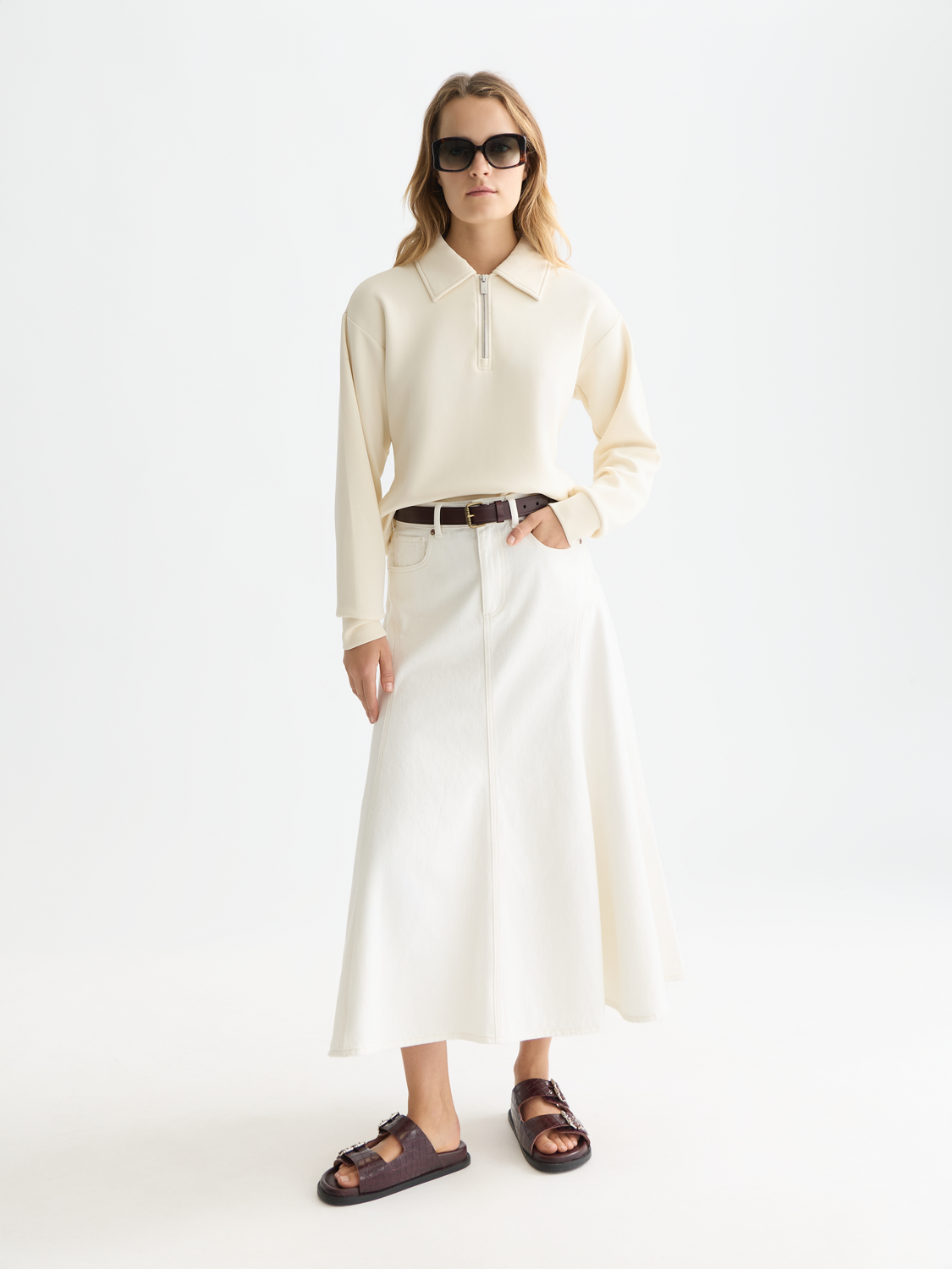 Zip Through Tencel Sweatshirt
