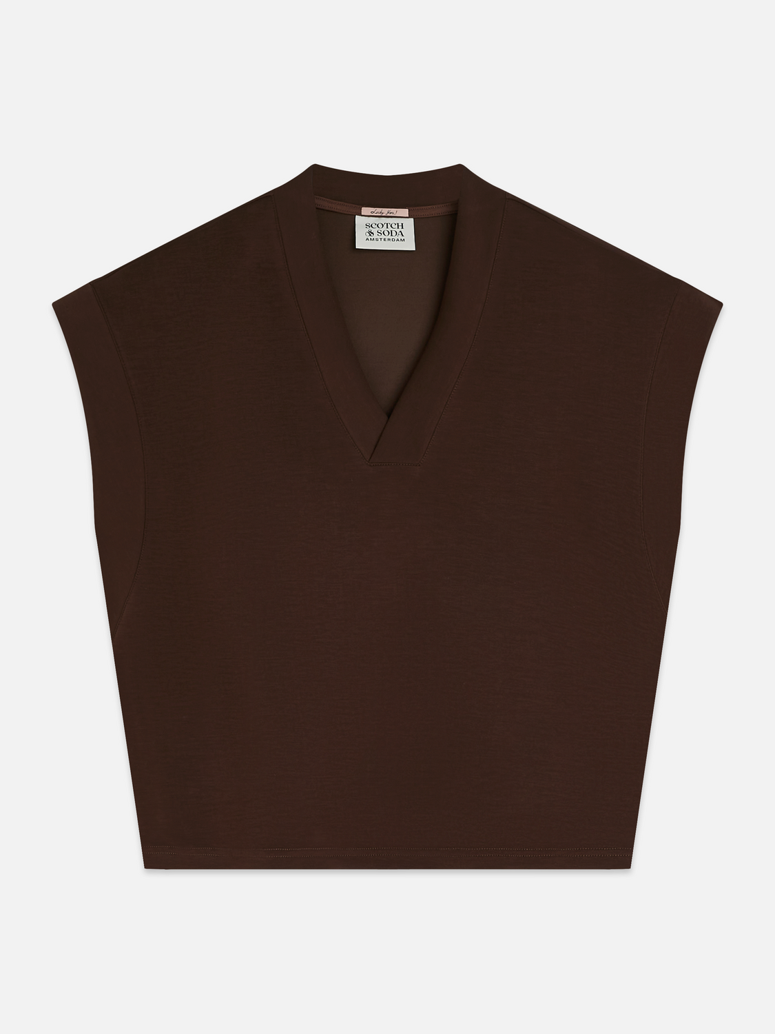 Tencel V-Neck Shortsleeved Sweatshirt