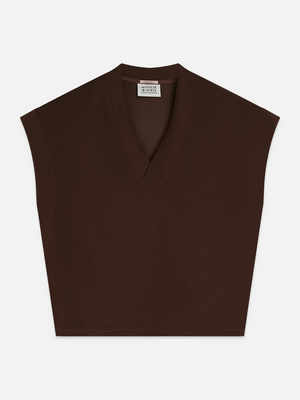 Tencel V-Neck Shortsleeved Sweatshirt