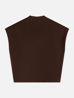 Tencel V-Neck Shortsleeved Sweatshirt