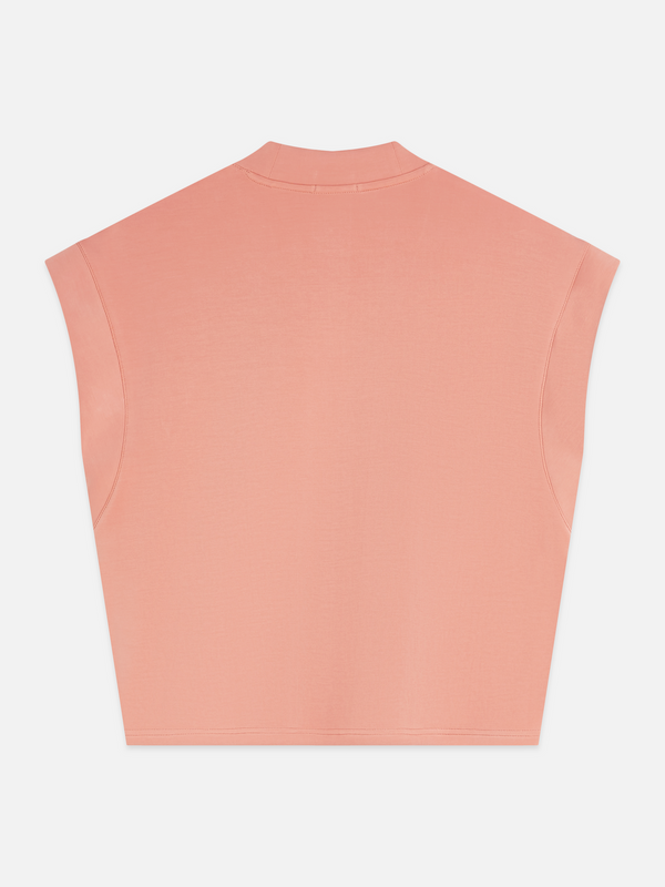 Tencel V-Ausschnitt Kurzarm-Sweatshirt