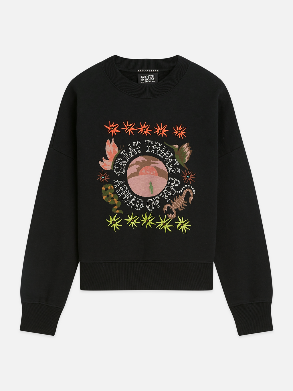 Sweatshirt mit Kunst-Motiv und lockerer Passform