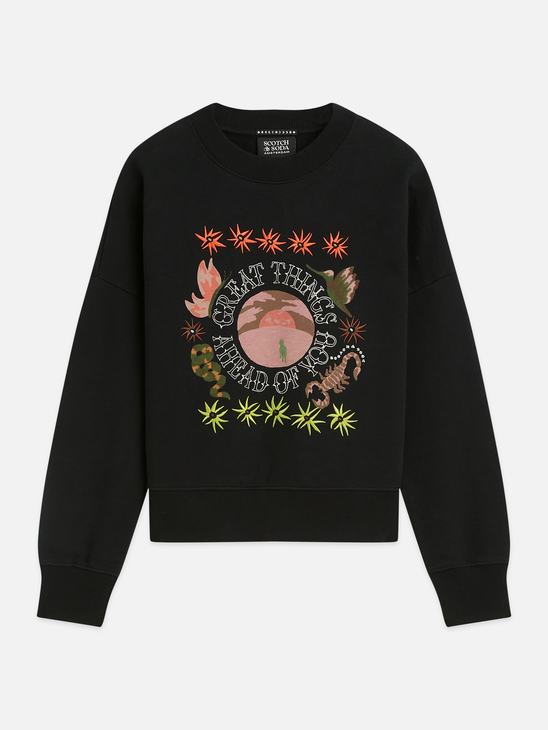 Sweatshirt mit Kunst-Motiv und lockerer Passform
